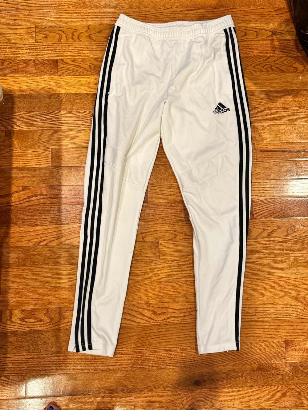 adidas Tiro Track Pants White Black 3-Stripes Ankle Zip | Men’s Medium